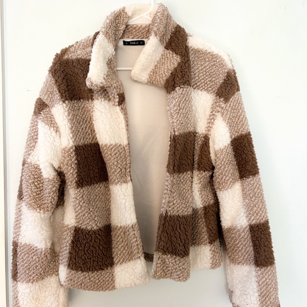 SHEIN plaid coat